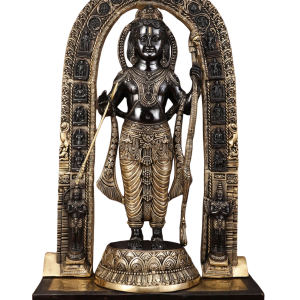 Superfine Brass Ayodhya Ram Lalla Black Finish 53 Inch - Majestic Temple | Jaipurio